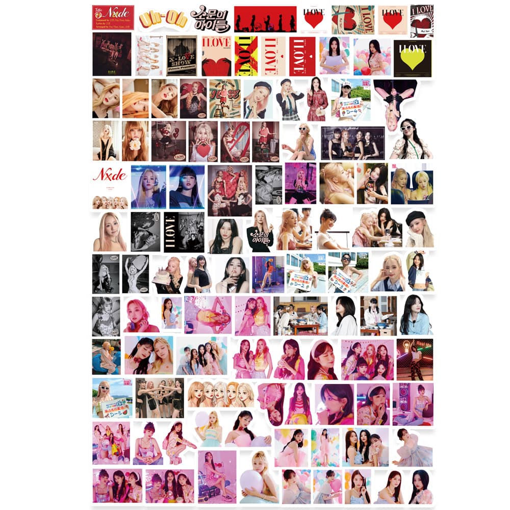 (G)I-DLE Group Graffiti Stickers Gidle Yuqi Real Person Expression Stickers DIY Decorative Stickers