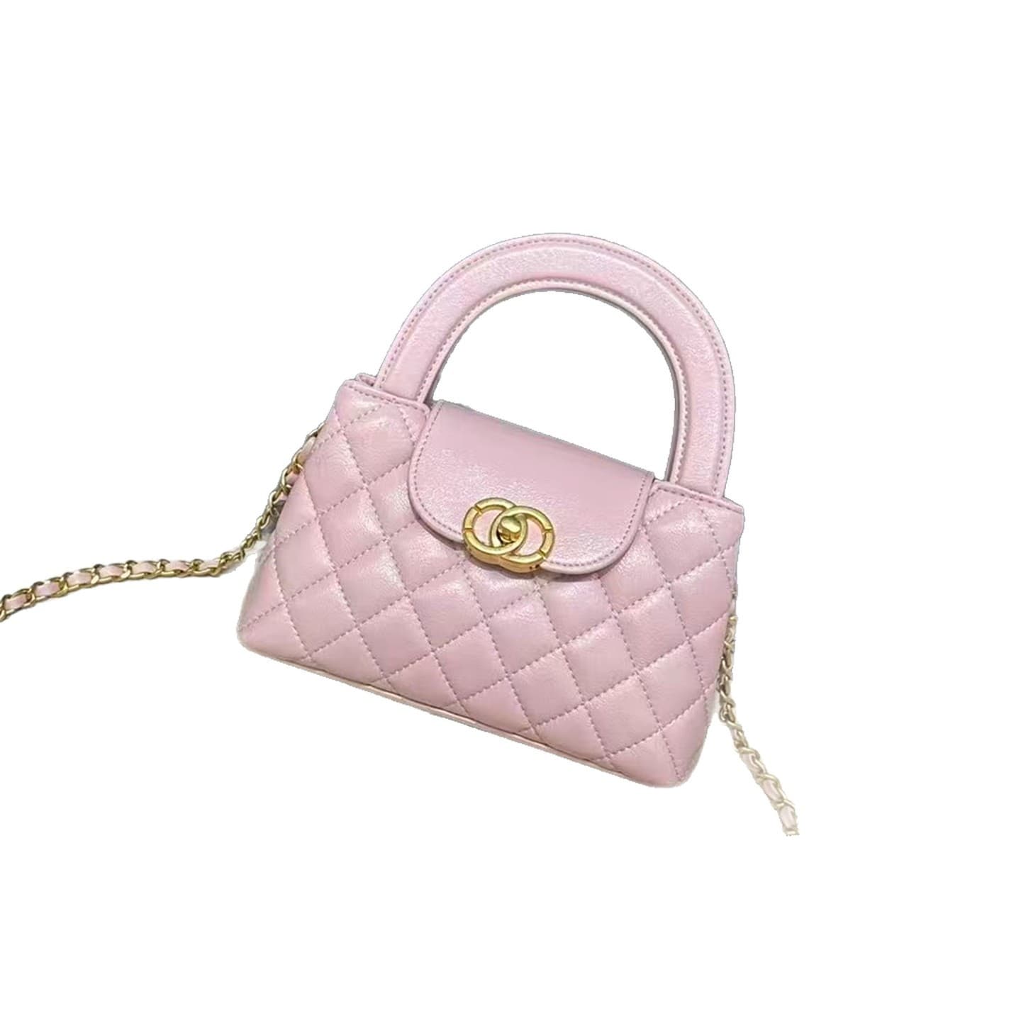 Genuine Leather Chanel-Style Kelly Handbag for Women 2026 New Fashion Hand-Held Shoulder Crossbody Quilted Chain Small Bag
