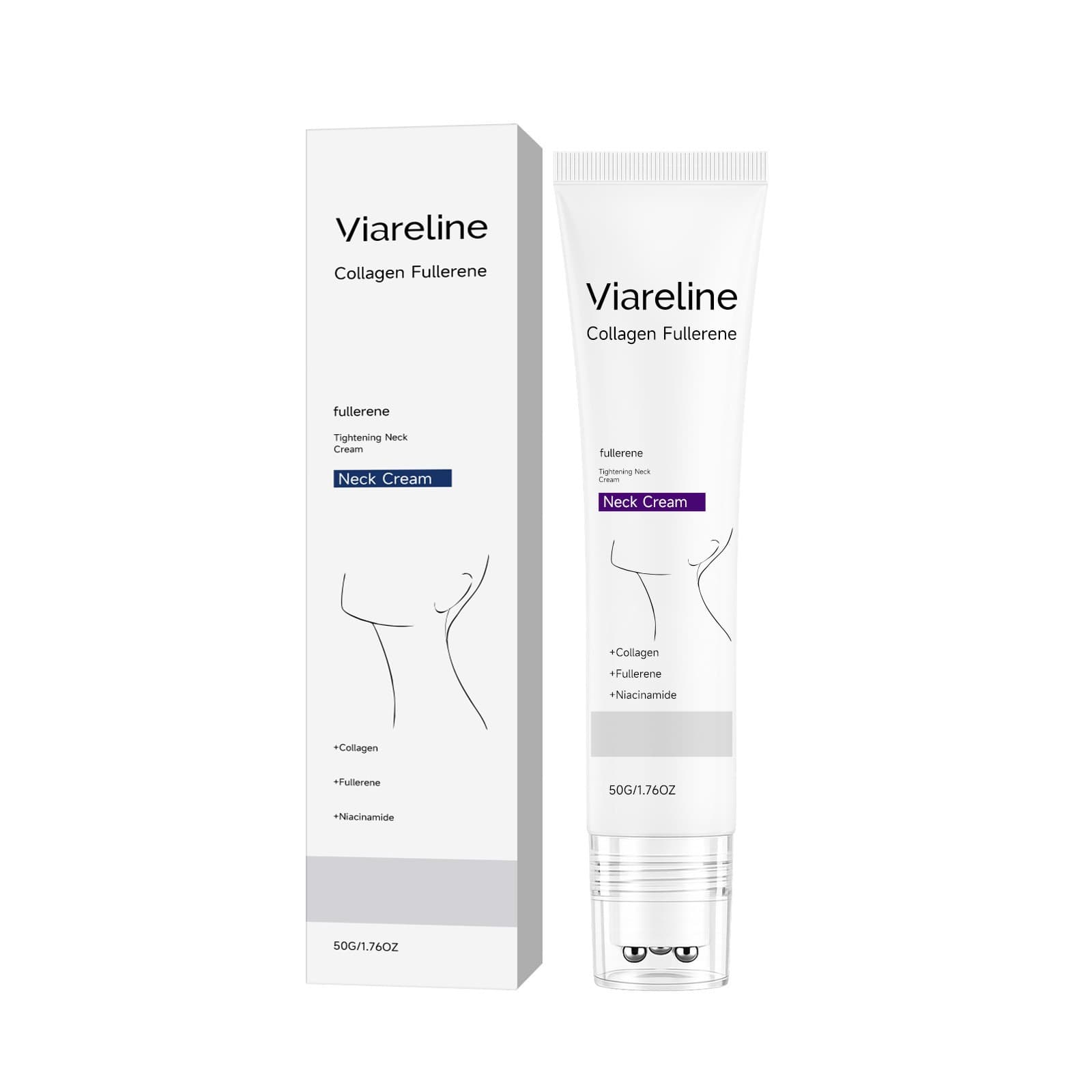 Cross-Border Viareline Collagen Neck Cream Moisturizing, Nourishing, Firming, Softening, Hydrating Neck Care Cream