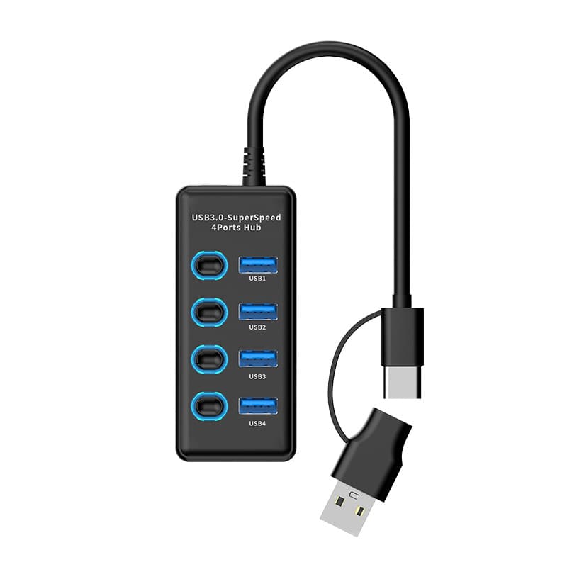 Cross-border USB 3.0 7-Port Hub, 10-Port USB 3.2 Splitter, Multi-Port USB Expansion Dock High-Speed