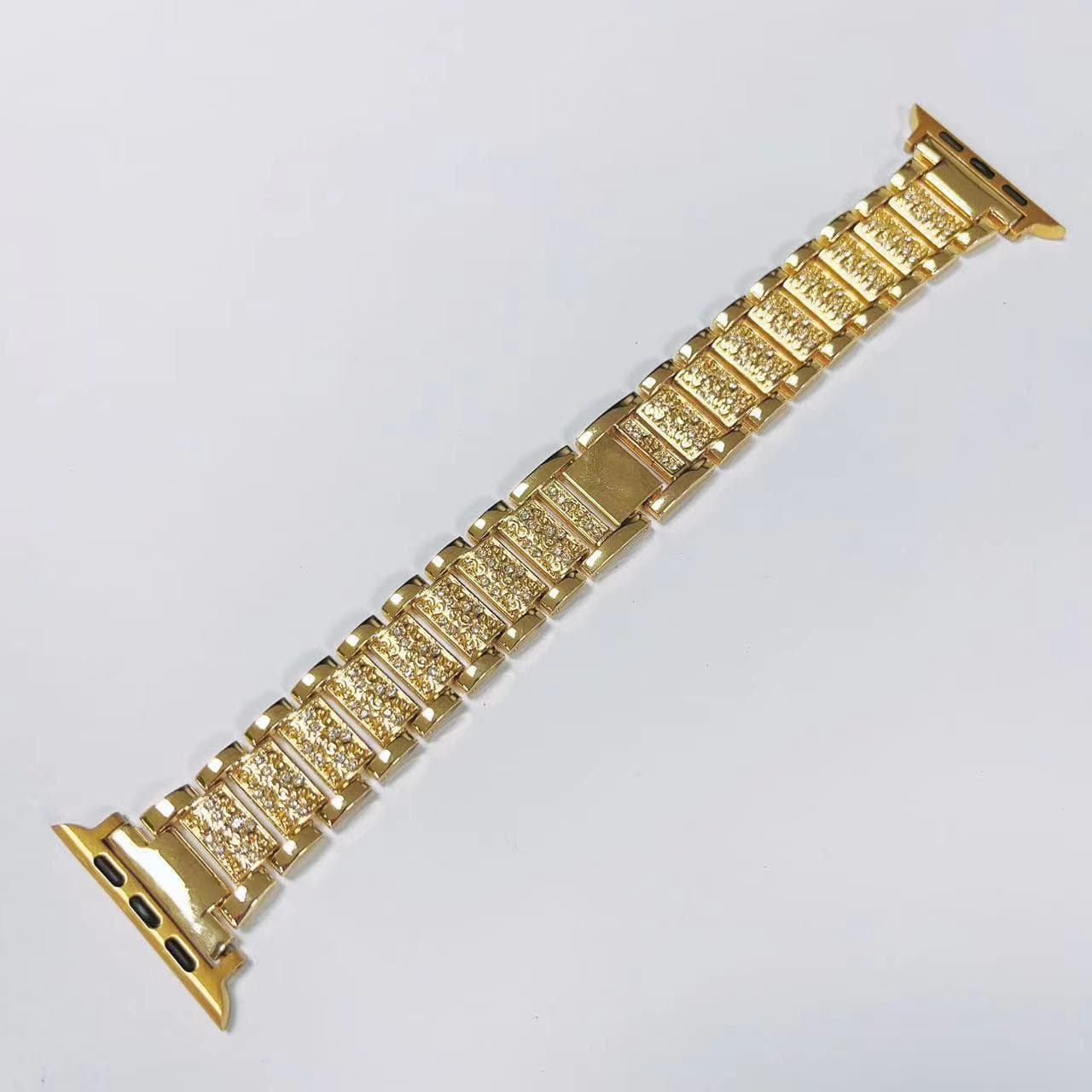 Suitable for IWatch Apple Huawei GT5 Full Diamond Strap Starry Metal Alloy Diamond-Embedded Xiaomi 9 Watch Strap