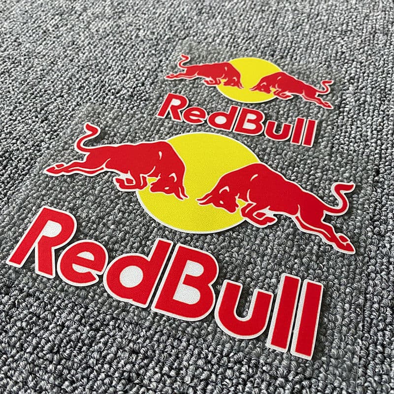 Creative Personalized Text Car Sticker for Scratch Cover, Red Bull Decal, Reflective Sticker for Electric Motorcycles and Cars