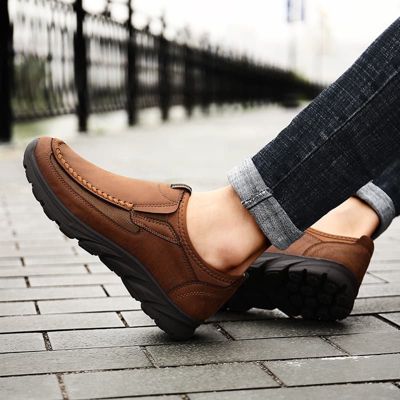 Cross-Border New Men's Business Casual Shoes Outdoor Loafers Thick-Soled Men's Shoes Fashion Single-Layer Shoes