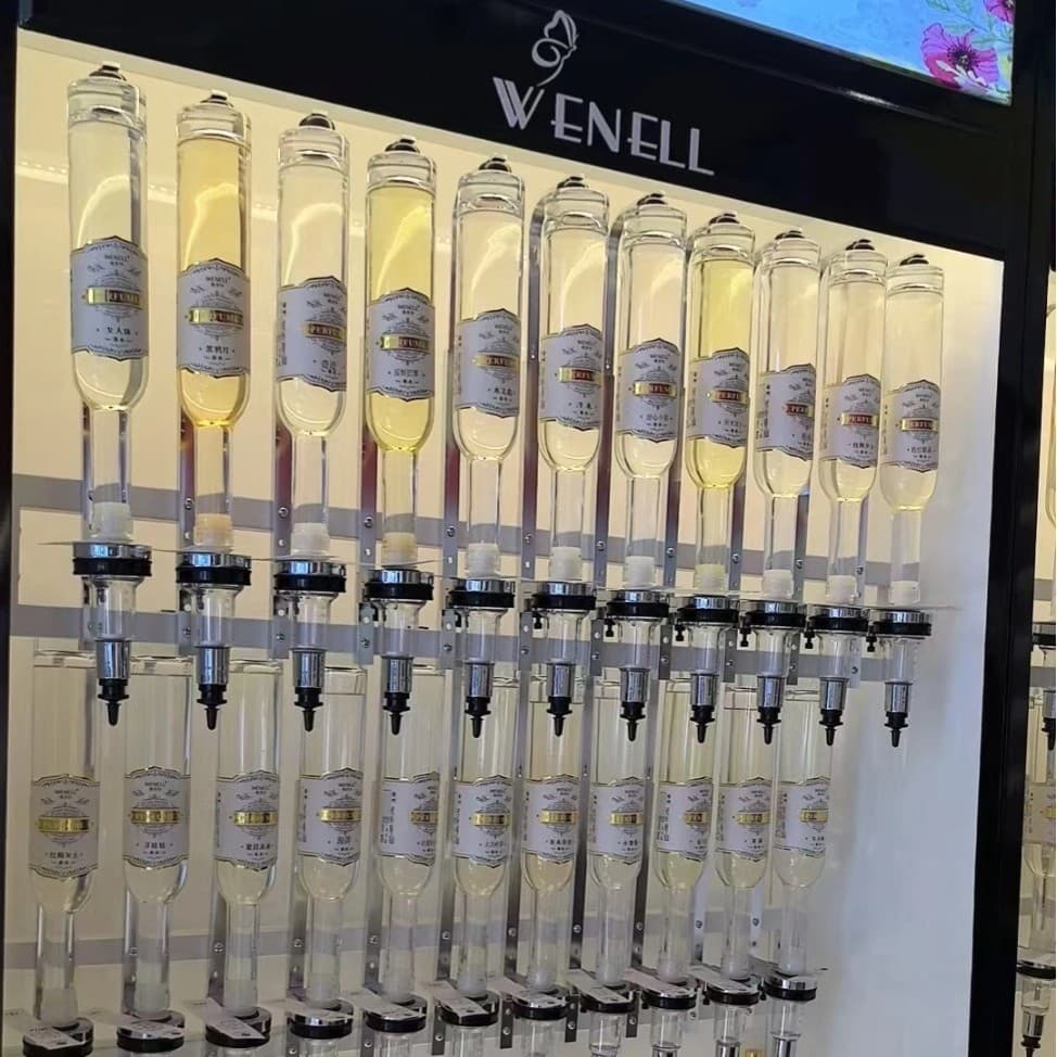 WENELL Bulk Perfume Pump Head with Scale, New Rotary Pump Head, Metal Device Bulk Perfume Pump Head