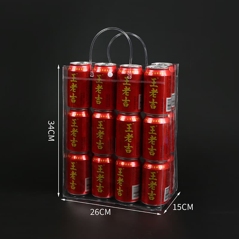 Pvc Plastic Transparent Gift Bags with Custom Logo Printing for Dragon Boat Festival Zongzi and Flower Gift Packaging