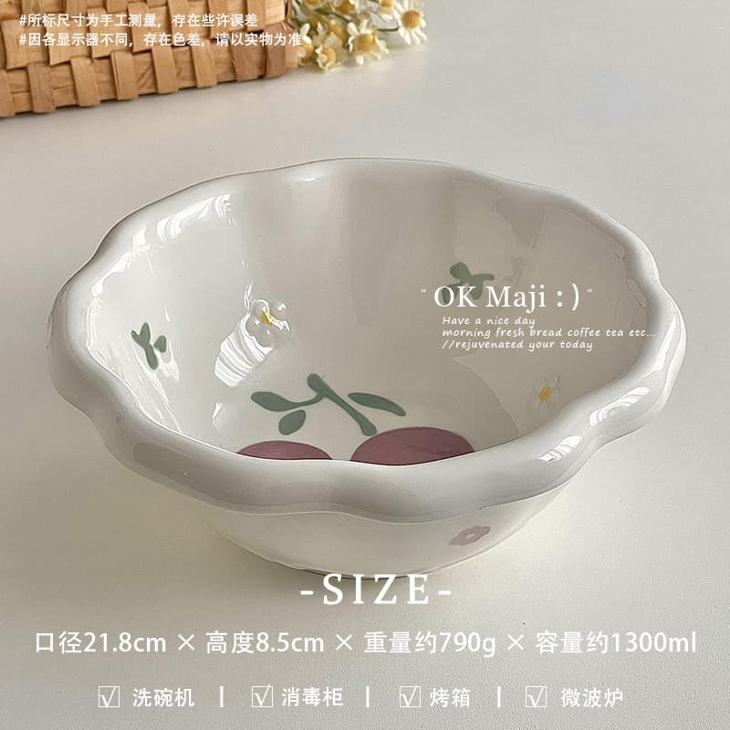 Single-serving breakfast tableware set, high-quality tableware for one person, underglaze porcelain tableware set.