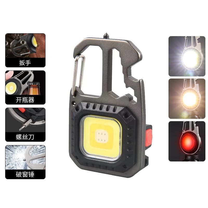 Hot Selling Multifunctional Keychain Light Type-C Rechargeable Strong Magnetic Work Light Outdoor Mini Keychain Carry Light