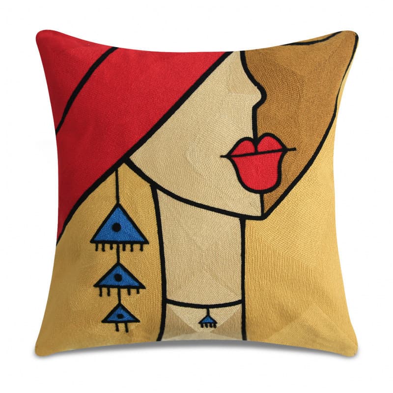 Abstract Cat Creative Linen Pillow Cover for Living Room Car Custom
