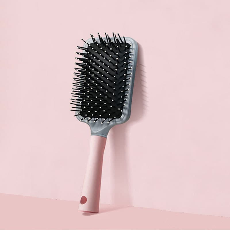 Xinle large curved hairbrush, boar bristle plastic ribbed comb, hair styling comb for curly and smooth hair, men's slicked-back hairstyle comb.