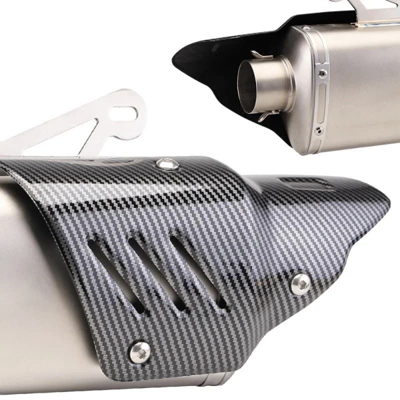 Factory direct sales of modified slanted quad exhaust pipes suitable for Ninja 250, 400, Z900, RC, and R6 motorcycles.