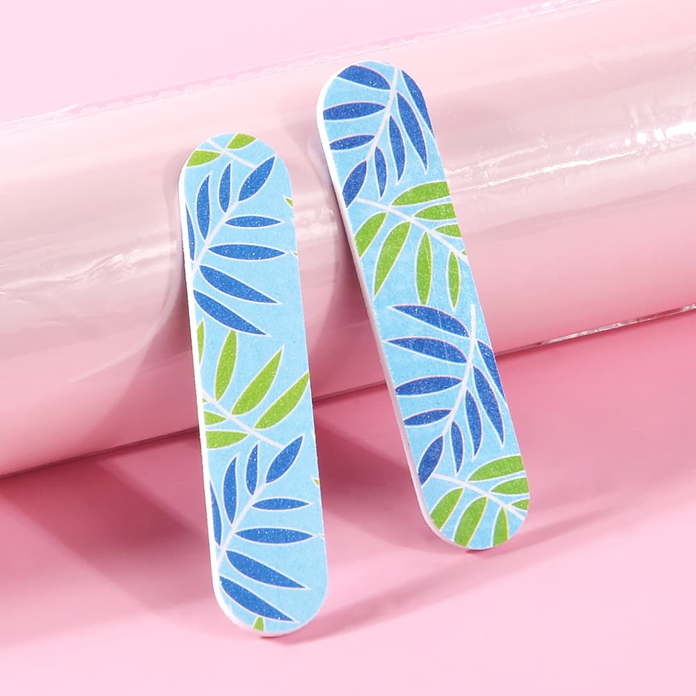 Mini 9cm Sponge Nail File, Printed Double-Sided EVA Nail Art File, Wholesale Nail Art Filing and Polishing Stick