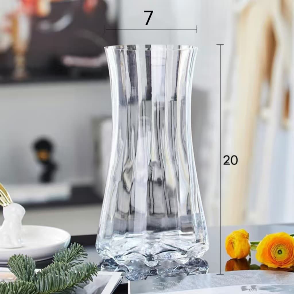 Factory Direct Supply Luxury Simple Glass Vase for Watering Lilies and Fresh Flowers, Nordic Living Room Floral Arrangement Creative Decoration Wholesale