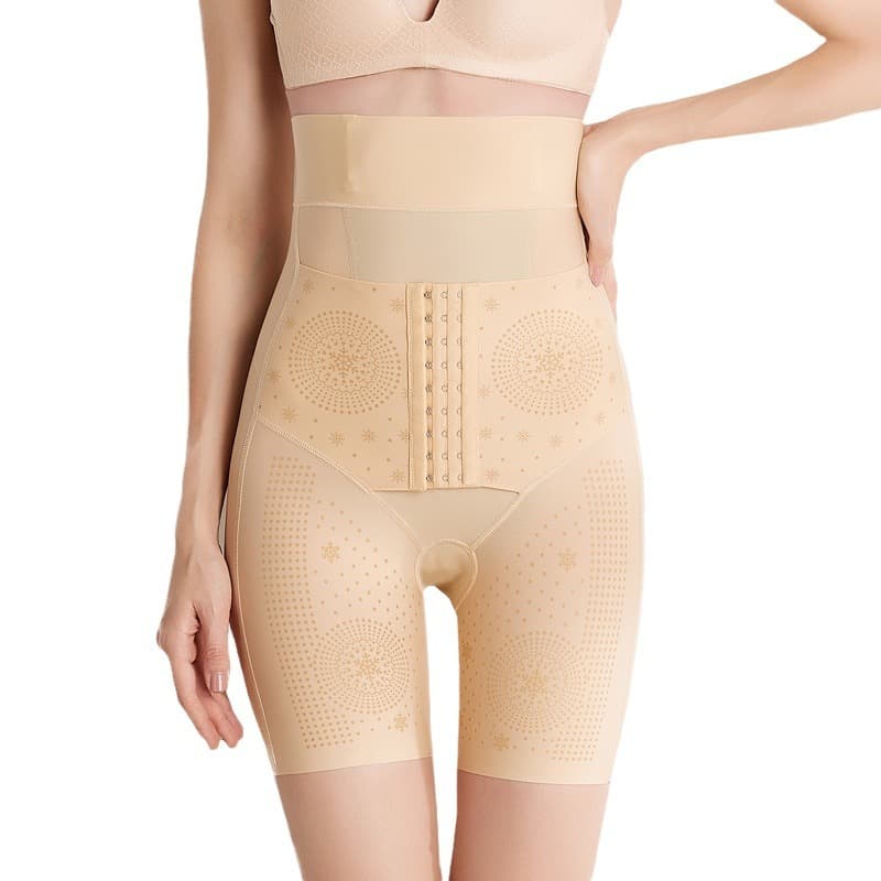 Caffeine Boxer High Waist Breasted Abdominal Pants Women's Postpartum Body-Tight Waist-Straddle Hip-Lifting Strong Body-Shaping Pants