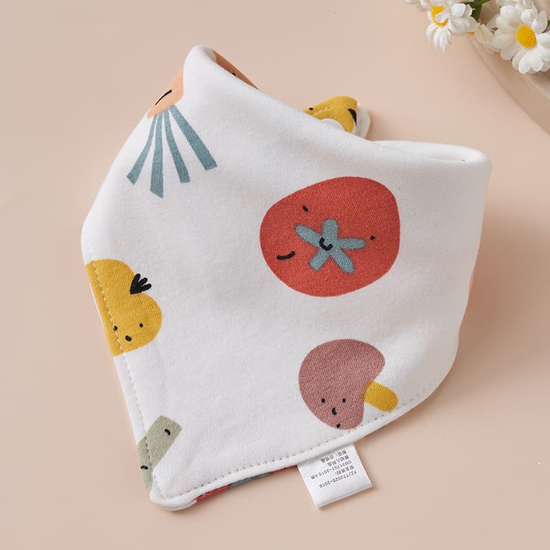 Baby 100% Cotton Drool Bib Infant Triangle Bib Newborn Anti-Spit Milk Waterproof Bib Ultra-Soft Bib Neck Bib Autumn Winter