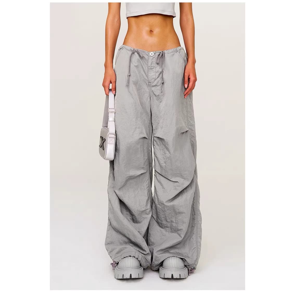 SK Shuanglong Lightning Cargo Pants G Drawstring Wide-Leg Sports Casual Pants Paratrooper Pants Thin Long Pants 26