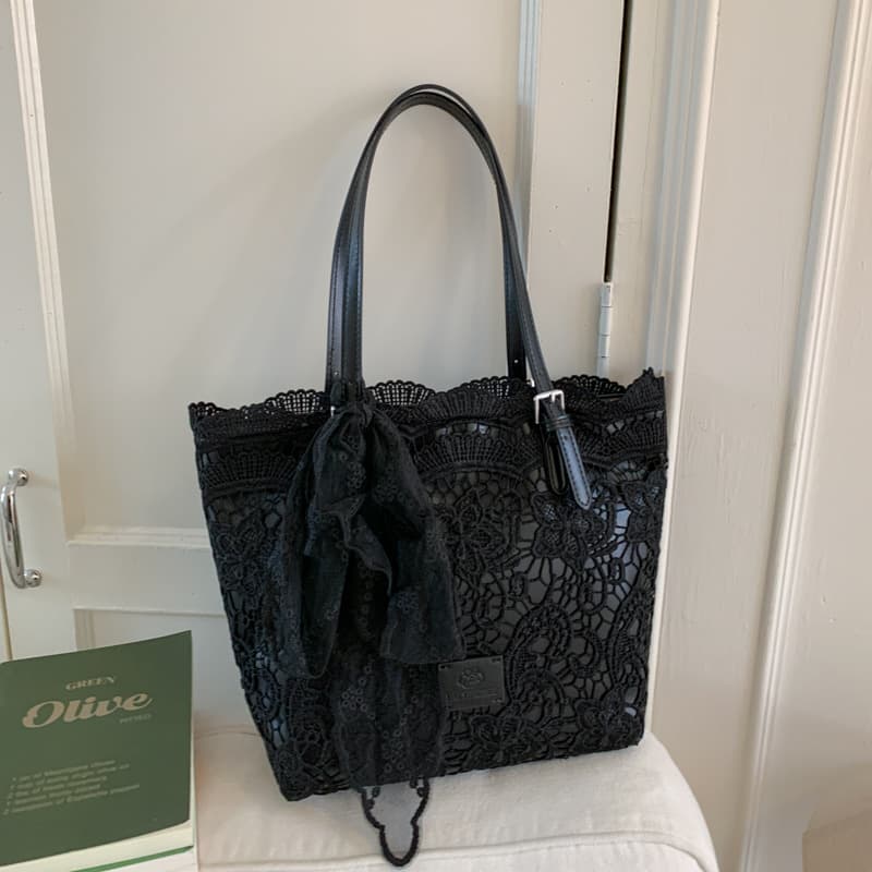 New Lace Underarm Bag Women High-End Woven Bag Handbag Shoulder Bag Large Capacity Tote Bag