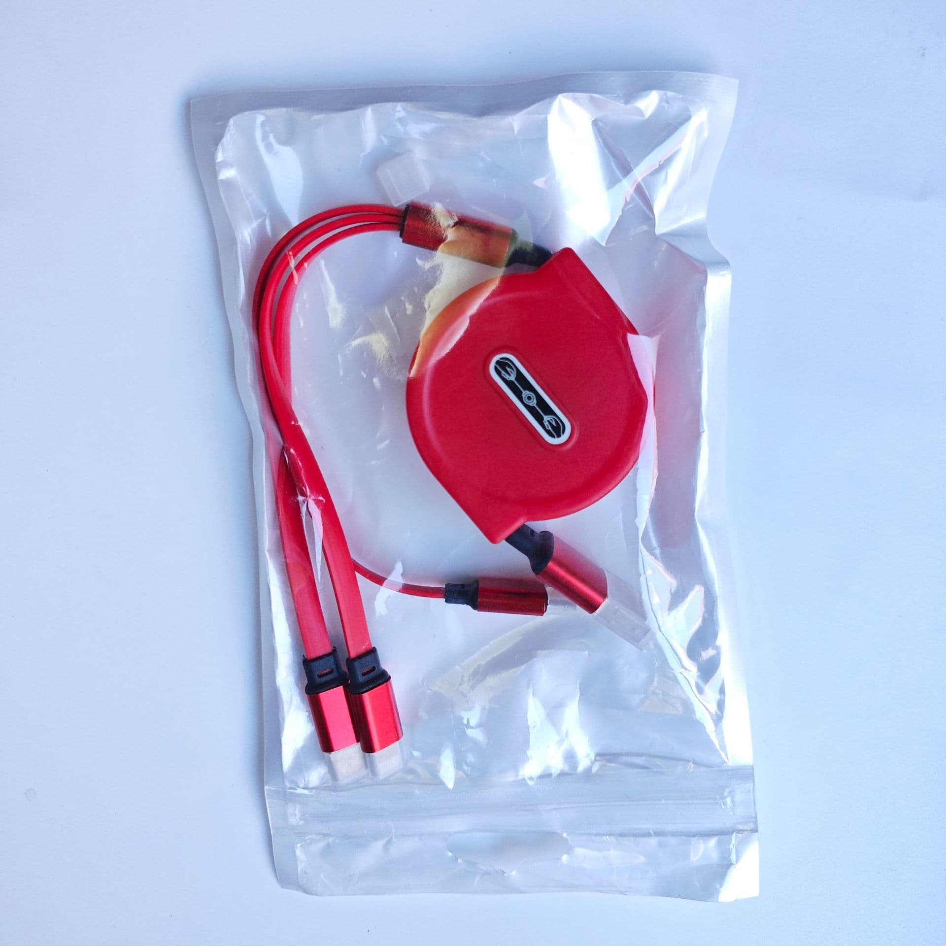 Macaron Three-In-One Mobile Phone Cable Data Cable Suitable for Apple Type-C Android One-To-One Charging Cable Retractable
