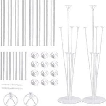 2 Balloon Table Stands for Weddings and Birthdays, Seven-In-One Balloon Display Stand