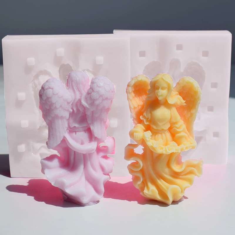 Flying angel candle mold silicone mold DIY aromatherapy gypsum expansion stone glue pendant chocolate wholesale