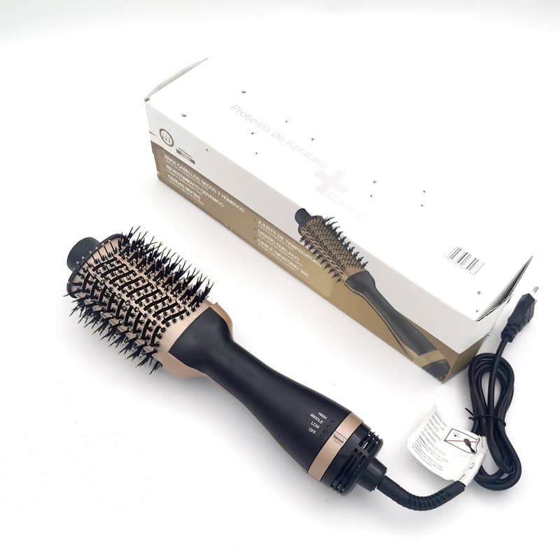 4-in-1 Hot Air Brush Factory Direct Amazon Cross-border 2-in-1 Multifunctional Negative Ion Curling and Straightening Hair Dryer Brush
