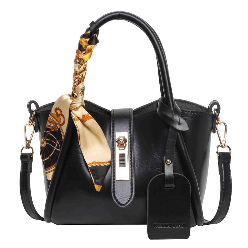 French Fashion Pebble Grain Bucket Bag for Women 2024 New Casual Handbag Textured Stylish Shoulder Crossbody Bag