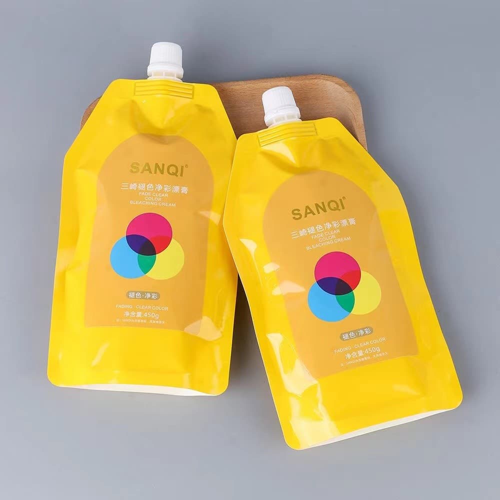 genuine goods Sanqi Faded Pure Color Bleaching Cream Fading Waxing Hot Dye Barber Shop Color Change Black Oil Speed Blue Dyeing Cream Hair Salon