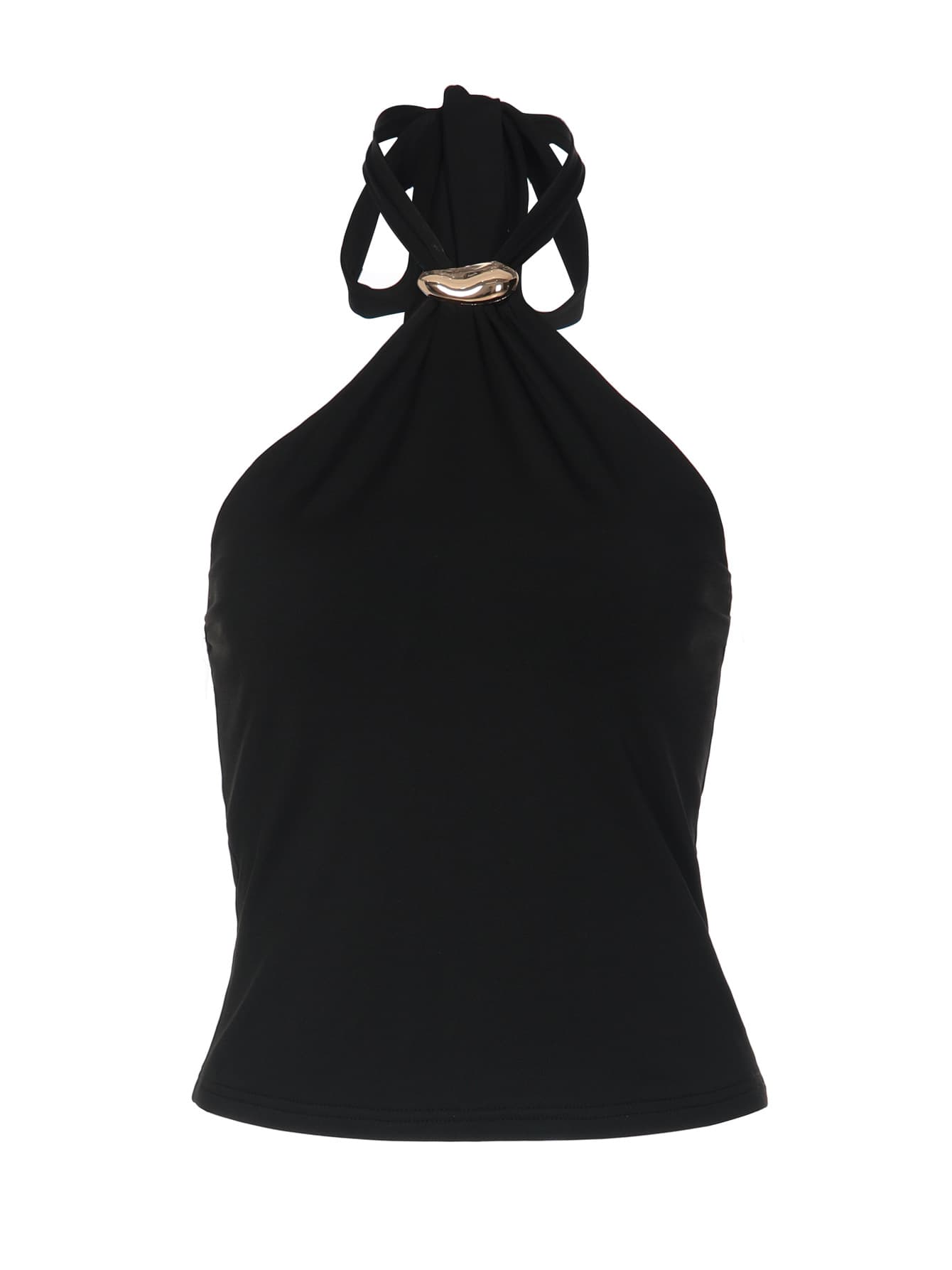French-Style Adjustable Buckle Tie-Up Top for Women, 2026 Spring New Fashion Sexy Backless Solid Color Tube Top Wholesale