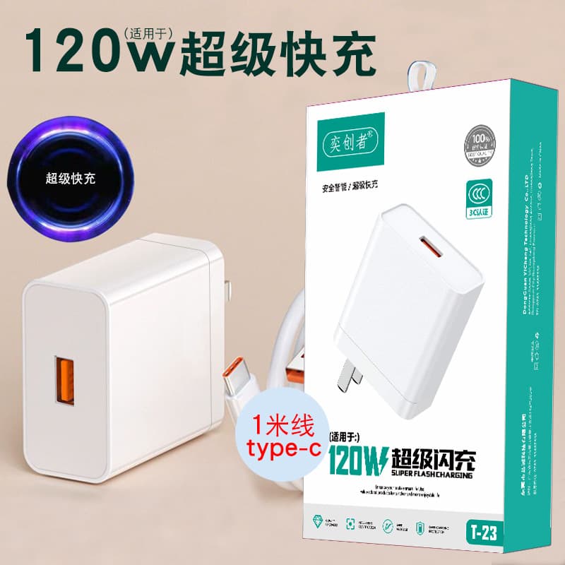 USB-C Fast Charger with USB 3C Certification, Super Fast Charging Compatible with Apple, Huawei, Android Type-C Charging Head