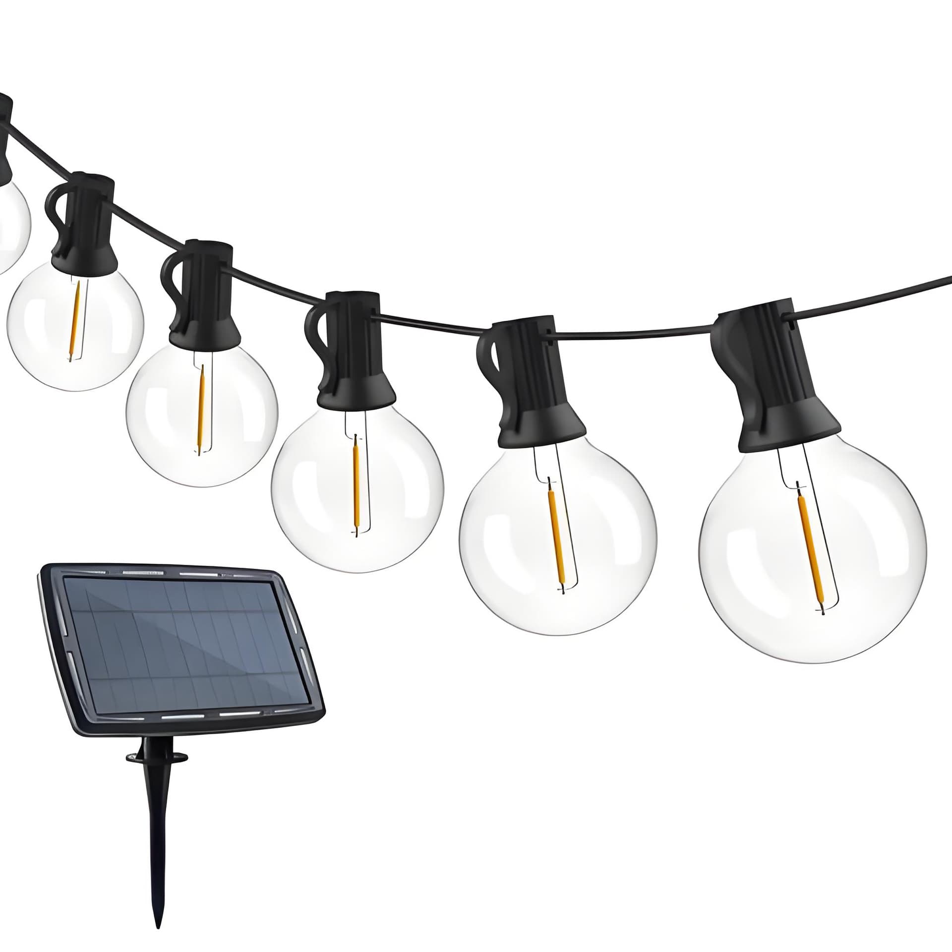 Solar String Lights G40 Outdoor String Lights Waterproof Lighting Garden Christmas Decorative LED Bulbs