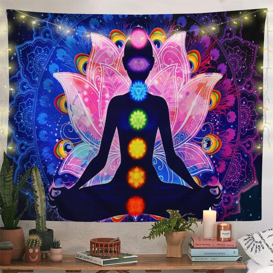 Cross-Border Hippie Fluorescent Effect Series Dormitory Wall Decoration Cloth Hanging Tapestry Room Background Cloth Tapestry Wall Hanging