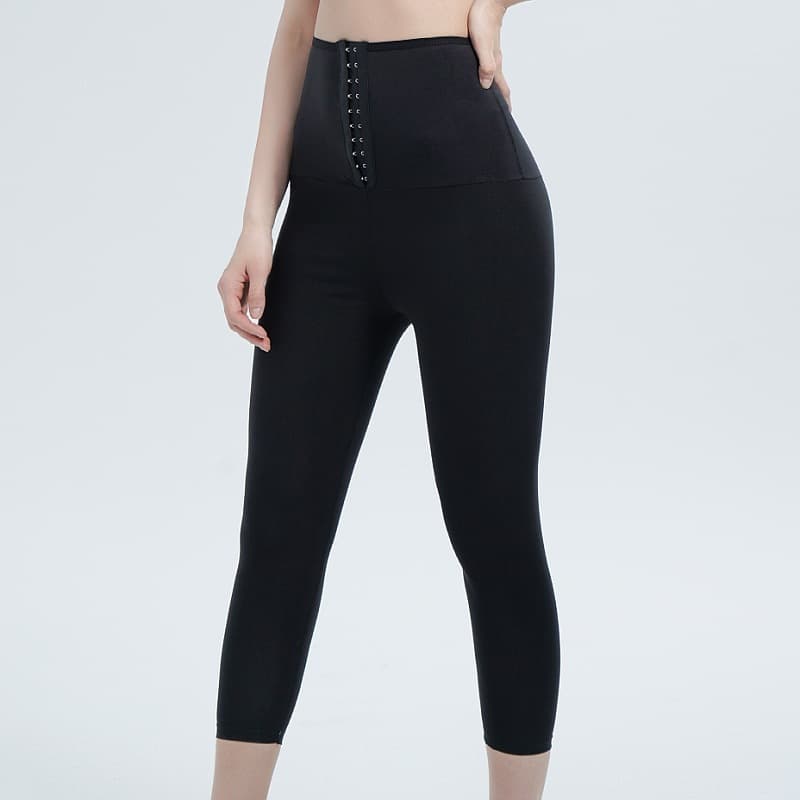 Manufacturer's Fully Coated Sweat Pants for Women, High-Waisted, Butt-Lifting, Sports Sweat Pants, Plus Size Shapewear, Yoga Wear, Tummy Control, Waist Shaping