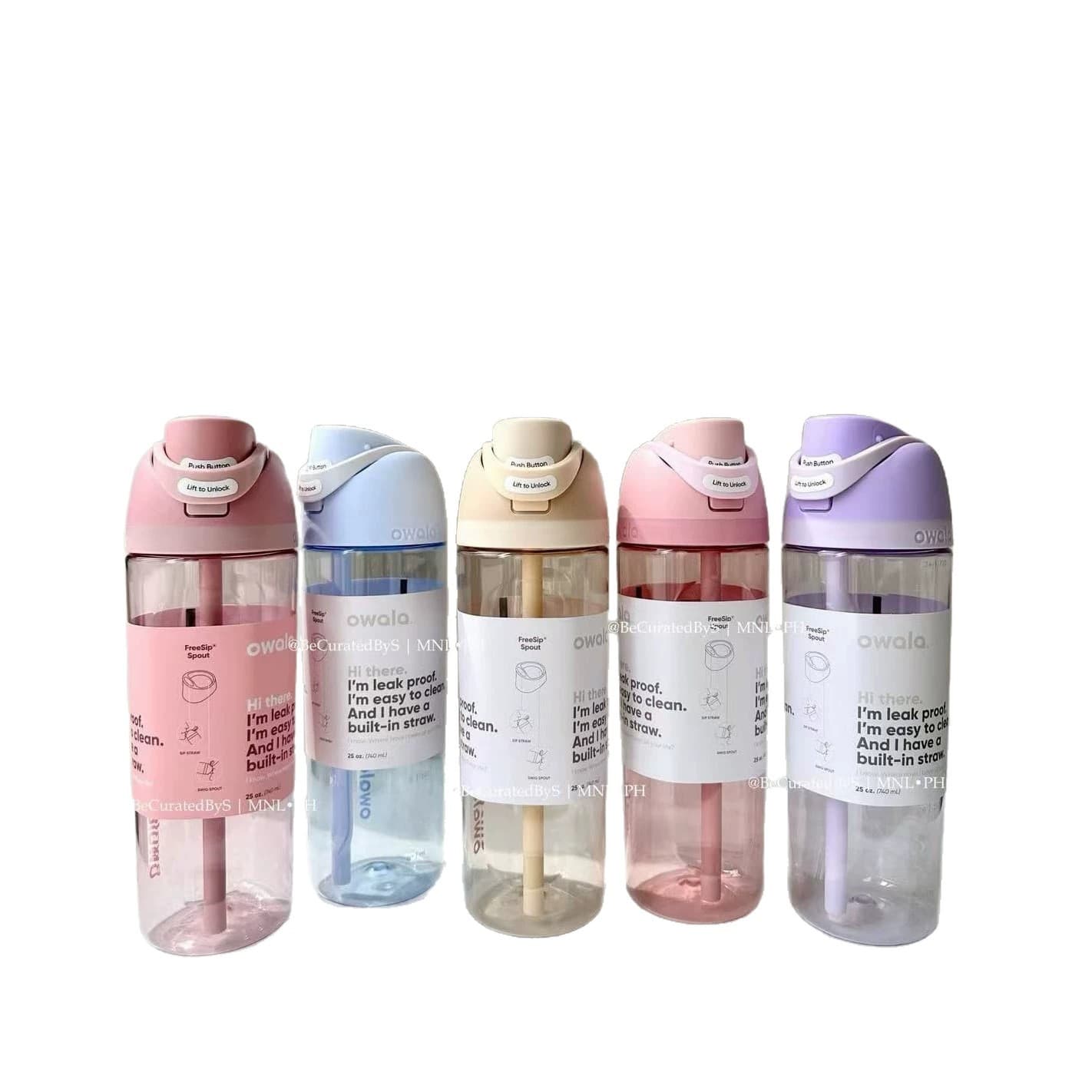 Owala Insulated Tumbler Freesip Straw Cup Dual-Drink Stainless Steel Water Bottle Sports Trendy Handle Cup Straight Cup