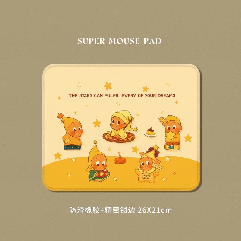 Star Mouse Pad for Women, Small Lockstitch Office Desk Mat, Creative High-End Aesthetic Mousepad, Light Luxury Premium