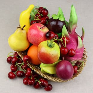 Simulated Fruit Model Fake Fruit and Vegetable Props Banana Apple Orange Lemon Restaurant Decoration School Teaching Aid