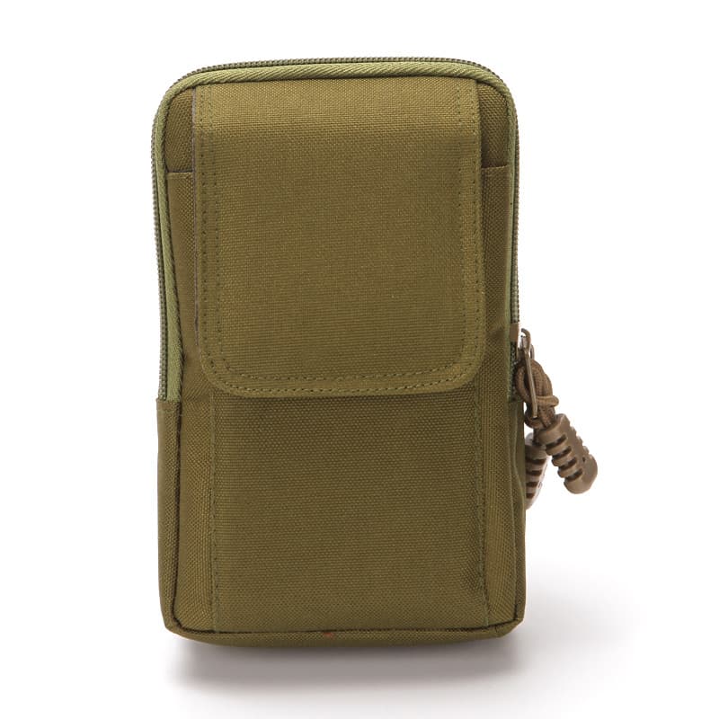 New 6.5-inch mobile phone waist bag with leather strap, cigarette and change holder, durable construction site waist bag, wholesale mobile phone bag.