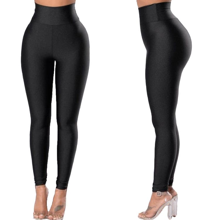 High-Waist High-Elasticity Casual Sports Yoga Running Leggings Women's Wholesale Slimming Comfortable Polyester Fiber