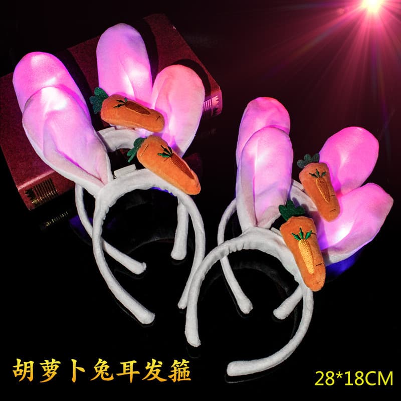 New Cartoon Cute Carrot Bunny Ears Headband, Celebrity Same Style, Amusement Park Hair Accessory Headpiece