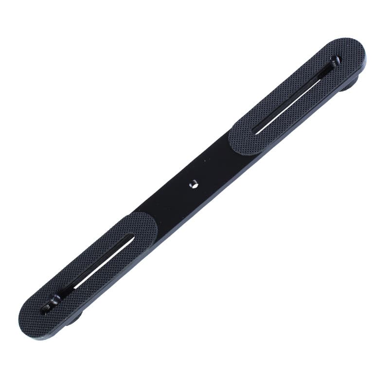 Phone Dual-Head Bracket Holder Crossbar Straight Bracket Metal Flashlight Tripod Head Plate Fill Light Stand