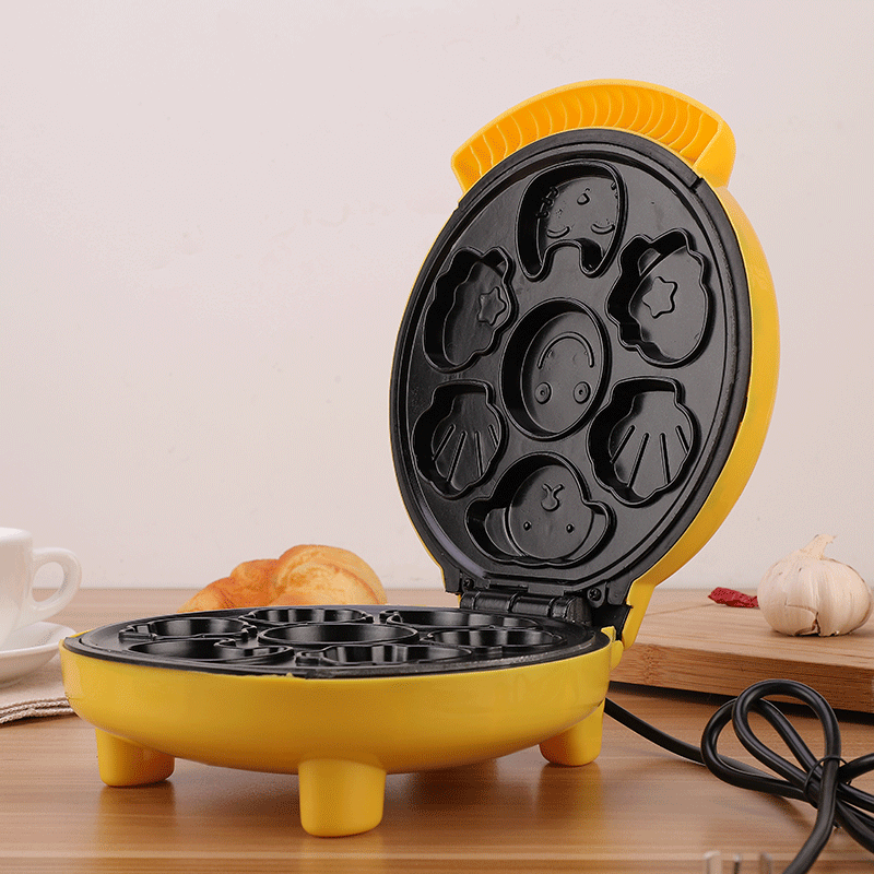 Children's Breakfast Machine Double-sided Heating Electric Pancake Maker, Automatic Home Multifunctional Cartoon Cake and Waffle Maker