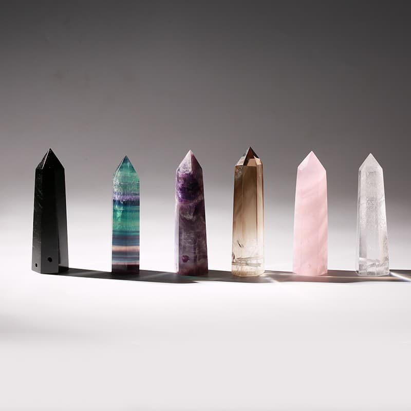 Natural crystal column single-pointed quartz hexagonal prism water cup decoration degaussing purification factory direct sales hot-selling products cross-border