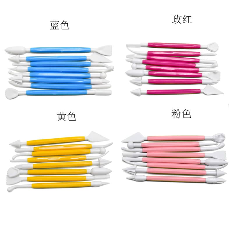 8-Piece Cake Carving Pen Set, Fondant Cake Decorating Plastic Carving Pens, Baking Tool Kit