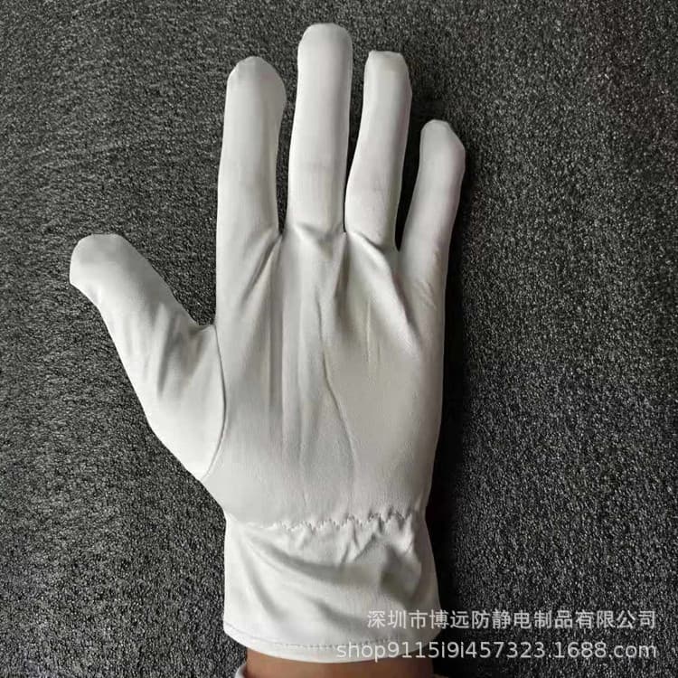 Supply extended dust-free cloth gloves, anti-static microfiber gloves, high-end jewelry etiquette gloves