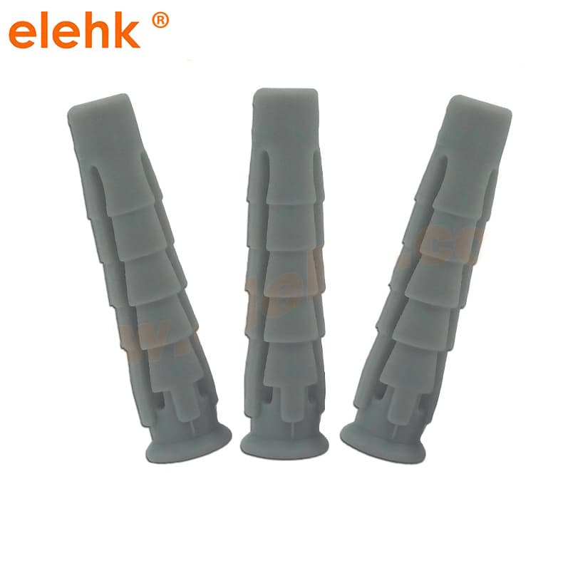 Plastic expansion rubber plug, environmentally friendly wall plug, gecko anchor, green PE straight-through rubber particle expansion plug rubber head