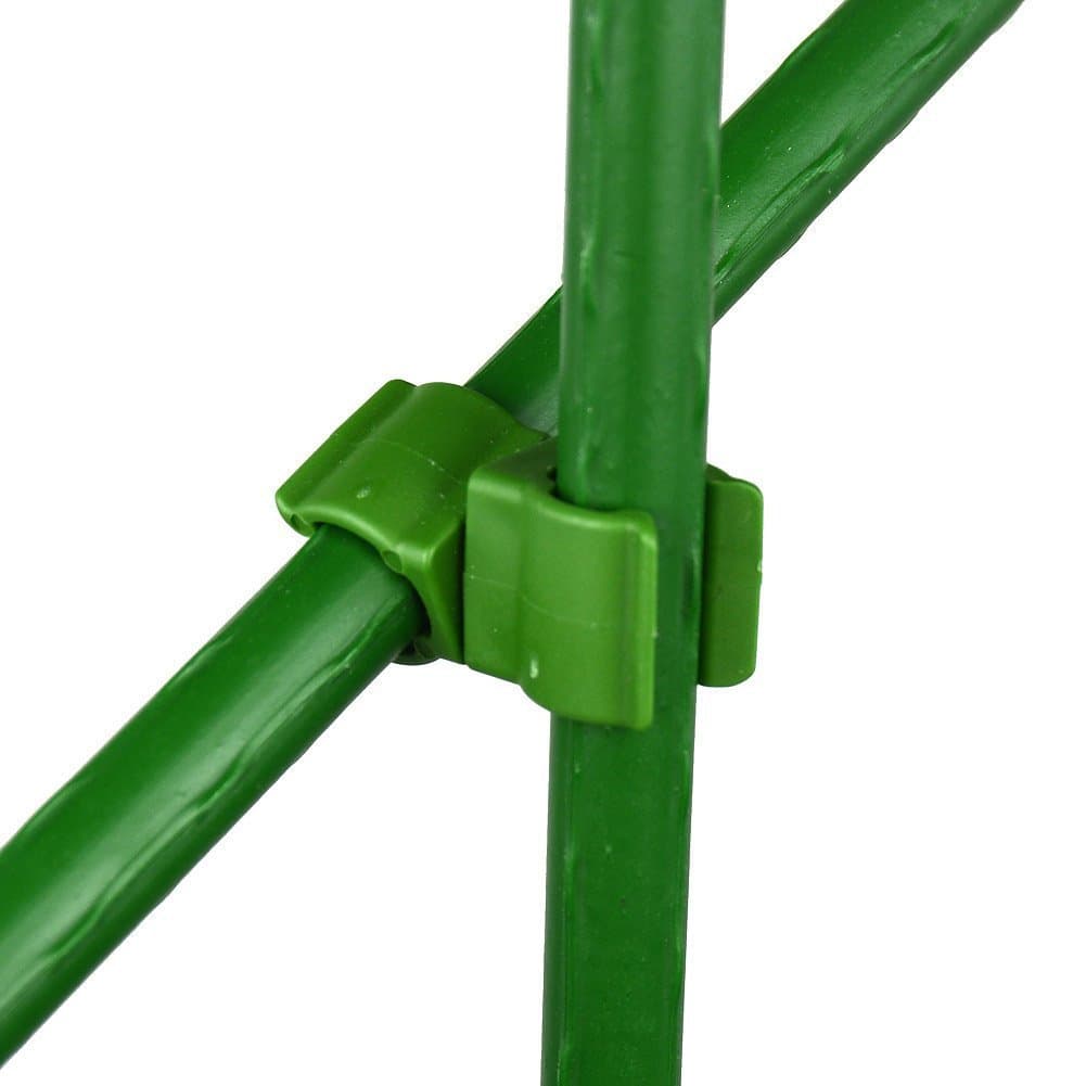 Universal Plastic Coated Steel Pipe Accessories Rotating Buckle for Planting Flowers And Vegetables round Tube Climbing Frame