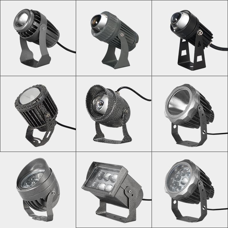 LED spotlight with long-range narrow beam, ultra-bright outdoor blue light column, waterproof, for Roman column lighting