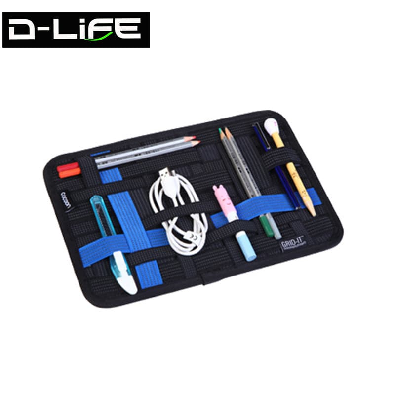 Digital Storage Bag Elastic Travel Tool Storage Data Cable Organizer Board Multifunctional Compact Portable Carrying Case