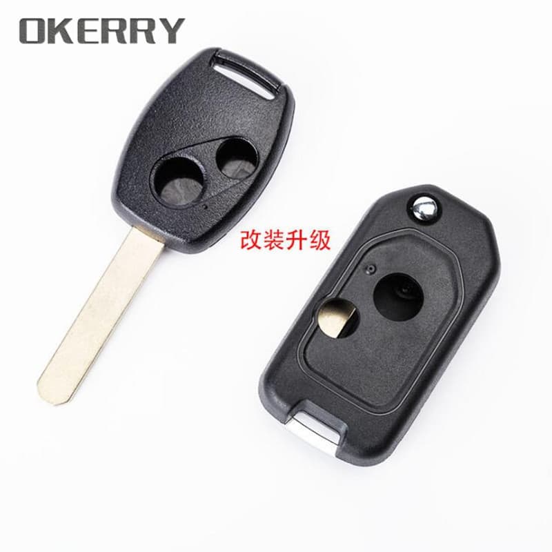 Car Remote Key Shell for Honda Straight Remote Key Modification Folding Key Case with Logo