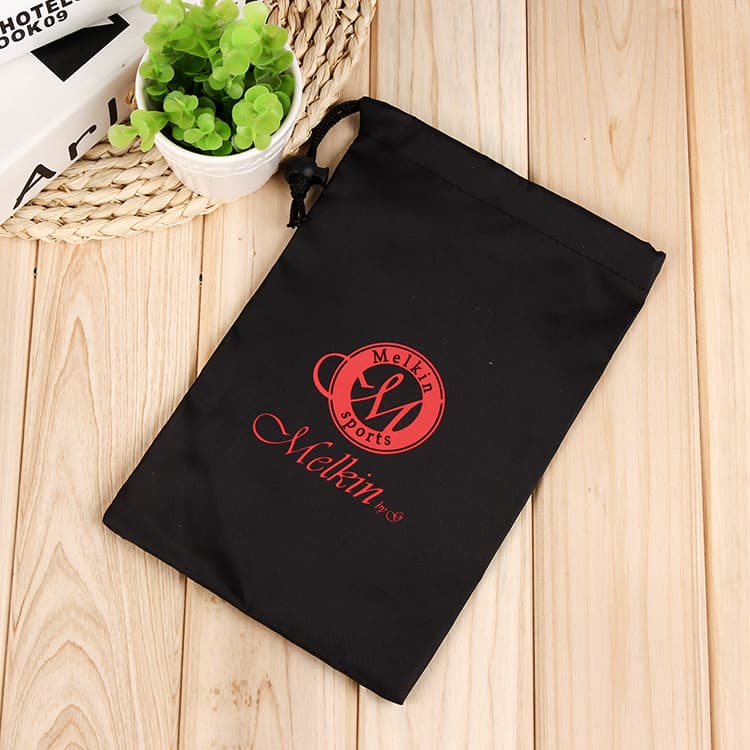 Black drawstring 210d polyester nylon drawstring pocket Oxford cloth nylon color printed packaging bag gift textile bag