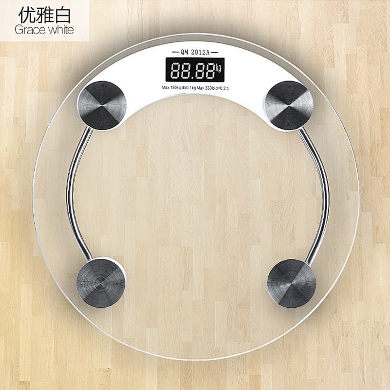 Electronic body scale, home smart body scale, round scale, advertising scale, logo-printable gift scale