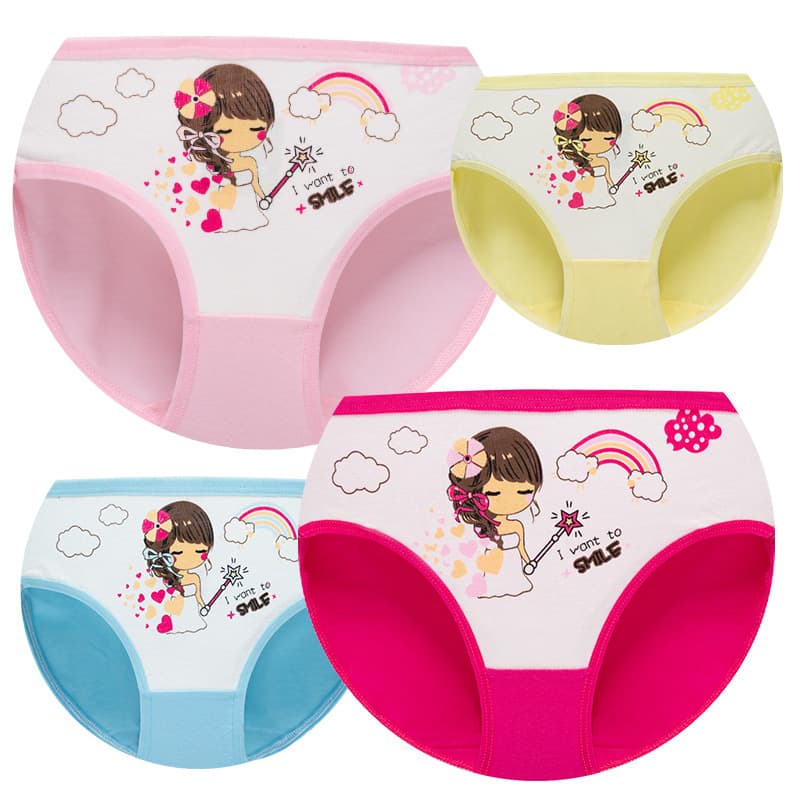 Cotton Girls' Underwear Cartoon Print Panties for Toddler Baby Shorts